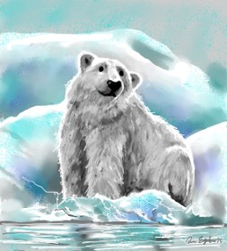 Яandi の ホッキョクグマ の絵