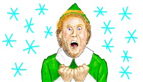 Sam の クリスマスエルフ の絵