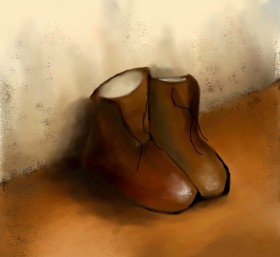 Drawing of Boots by Nor&Ena
