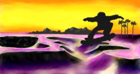Drawing of Skateboard by Eri