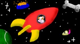 cookie karr の 宇宙船 の絵