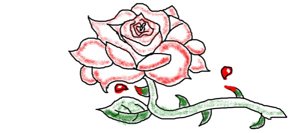 Lou の バラ の絵