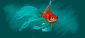 Güber Gru の 金魚 の絵