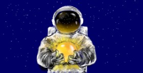 Drawing of Astronaut by Eclat de Lune