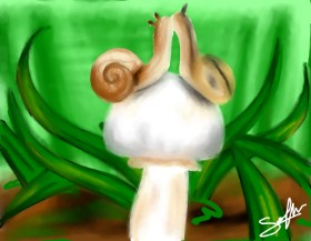 Sophie_draw24 の カタツムリ の絵