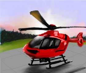 Drawing of Helicopter by Muni