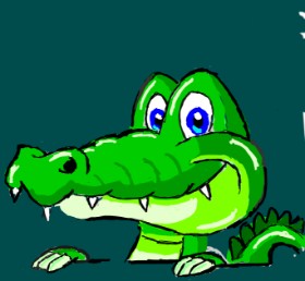 Drawing of Alligator by Coyote