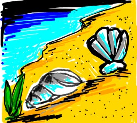 Sushi の 貝殻 の絵