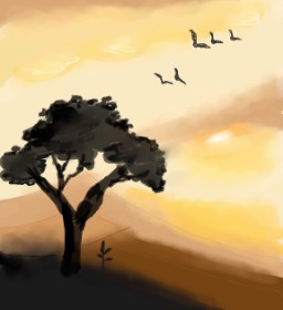 Drawing of Tree by Keke •_•
