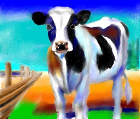 Yasi の 牛 の絵