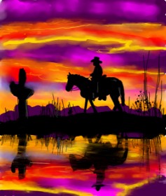 Яandi の カウボーイ の絵