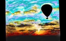 DrawSomething の 熱気球 の絵