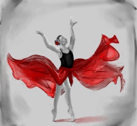 Drawing of Ballerina by Rose rocket