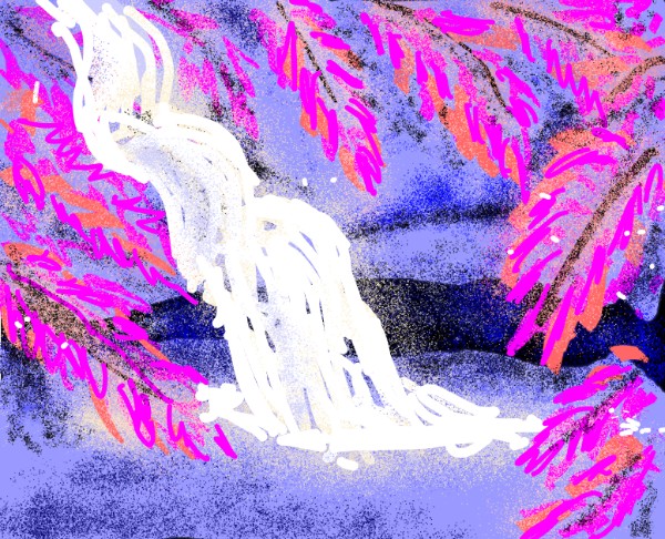 Wasserfall-Zeichnung von Cherri