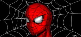 Una persona の スパイダーマン の絵