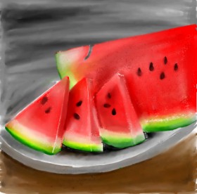 Lou の スイカ の絵