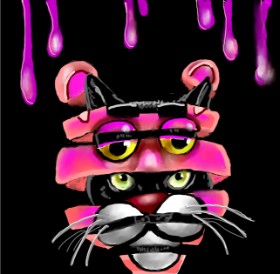 Drawing of Pink Panther by Leah