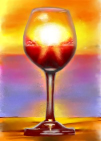 Sonnenuntergang-Zeichnung von ⋆su⋆vinci彡
