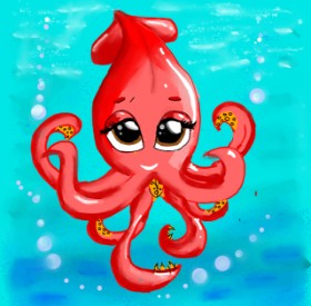 Fazila の イカ の絵
