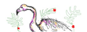 hahah の フラミンゴ の絵