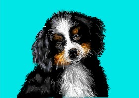 Drawing of Dog by Kira