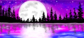 Drawing of Moon by Debidolittle