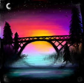 Рисунок на тему «Мост» — автор: 🌌Mom💕E🌌