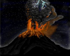 Bri の 火山 の絵
