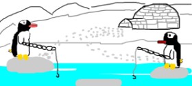 QUEEEEEEN の ペンギン の絵