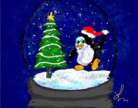 Drawing of Snow globe by Nonuvyrbiznis 