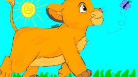 Drawing of Simba (Lion King) by ☞ 𝓒𝓵𝓪𝓼𝓼𝔂 ✎