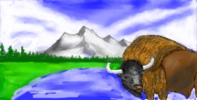 Рисунок на тему «Зубр» — автор: Eri