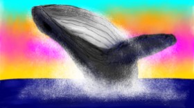 ELLE の クジラ の絵