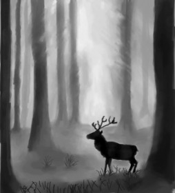 Drawing of Deer by Sala