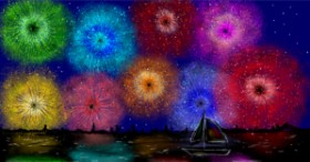Eclat de Lune の 花火 の絵