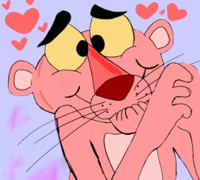 Drawing of Pink Panther by Jinx