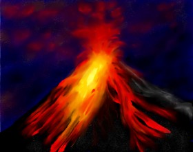 Kate の 火山 の絵
