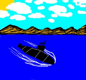 Powersave Airlines の 潜水艦 の絵