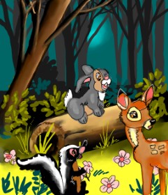 Drawing of Bambi by Leah