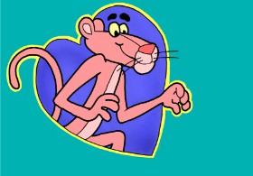 Drawing of Pink Panther by Dr.DrawGood
