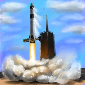 Рисунок на тему «Ракета» — автор: Andromeda