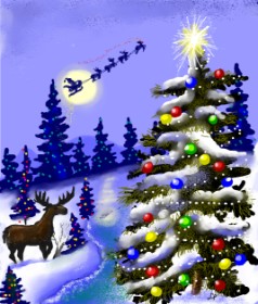 Leah の クリスマスツリー の絵