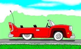 Flowerpot の 車 の絵