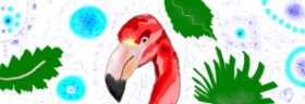 kari の フラミンゴ の絵