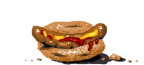 Drawing of Hotdog by FISH