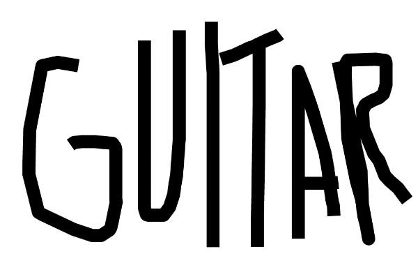 Drawing of Guitar by The incredible