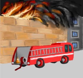 Andromeda の 消防車 の絵