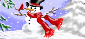 Debidolittle の 雪だるま の絵