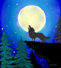 Рисунок на тему «Волк» — автор: GreyhoundMama