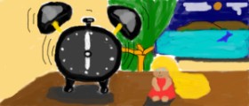 Рисунок на тему «Будильник» — автор: JAmile